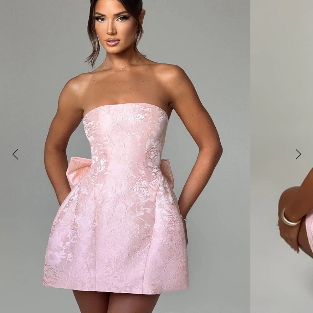 Baby Boo Elegant Pink Strapless Dress